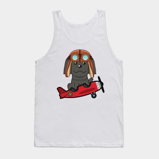 Cute sheepdog is in a vintage plane Tank Top